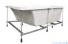 Sanplast Space Line Wanna trapezowa prawa+obudowa+stelaż+adapter z pokrywką WTP+kpl/SPACE 180x140+SP, 610-100-1370-01-000